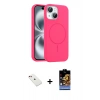 MARSİLYAN™- iPhone 14 Kılıf Yankı Form Serisi - Siyah Buffer Hayalet Cam Ekran Koruyucu + Diamond Kamera Lens - KI