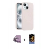MARSİLYAN™- iPhone 14 Kılıf Yankı Form Serisi - Siyah Buffer Hayalet Cam Ekran Koruyucu + Raze Metal Kamera Lens - MR