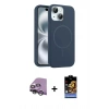 MARSİLYAN™- iPhone 14 Kılıf Yankı Form Serisi - Siyah Buffer Hayalet Cam Ekran Koruyucu + Raze Metal Kamera Lens - GS