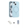 MARSİLYAN™- iPhone 14 Kılıf Yankı Form Serisi - Siyah Joko Magic 5D Cam + Diamond Kamera Lens - KI