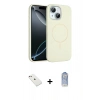 MARSİLYAN™- iPhone 14 Kılıf Yankı Form Serisi - Siyah Joko Magic 5D Cam + Diamond Kamera Lens - PE