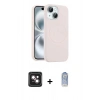 MARSİLYAN™- iPhone 14 Kılıf Yankı Form Serisi - Siyah Joko Magic 5D Cam + PVD Metal Kamera Lens - PE