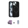 MARSİLYAN™- iPhone 14 Kılıf Yankı Form Serisi - Siyah Joko Magic 5D Cam + Raze Metal Kamera Lens - GS