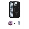 MARSİLYAN™- iPhone 14 Kılıf Yankı Form Serisi - Siyah Joko Magic 5D Cam + Raze Metal Kamera Lens - KI
