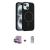 MARSİLYAN™- iPhone 14 Kılıf Yankı Form Serisi - Siyah Joko Magic 5D Cam + Raze Metal Kamera Lens - MR