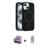 MARSİLYAN™- iPhone 14 Kılıf Yankı Form Serisi - Siyah Joko Magic 5D Cam + Raze Metal Kamera Lens - SH