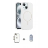 MARSİLYAN™- iPhone 14 Kılıf Yankı Form Serisi - Siyah Joko Magic 5D Cam + Shine Kamera Lens - GD