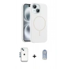 MARSİLYAN™- iPhone 14 Kılıf Yankı Form Serisi - Siyah Joko Magic 5D Cam + Shine Kamera Lens - MI