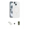MARSİLYAN™- iPhone 14 Kılıf Yankı Form Serisi - Siyah Joko Magic 5D Hayalet Cam + Diamond Kamera Lens - YL