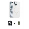 MARSİLYAN™- iPhone 14 Kılıf Yankı Form Serisi - Siyah Joko Magic 5D Hayalet Cam + PVD Metal Kamera Lens - YL