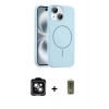 MARSİLYAN™- iPhone 14 Kılıf Yankı Form Serisi - Siyah Joko Magic 5D Hayalet Cam + PVD Metal Kamera Lens - YL