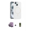 MARSİLYAN™- iPhone 14 Kılıf Yankı Form Serisi - Siyah Joko Magic 5D Hayalet Cam + Raze Metal Kamera Lens - SH