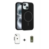 MARSİLYAN™- iPhone 14 Kılıf Yankı Form Serisi - Siyah Joko Magic 5D Hayalet Cam + Shine Kamera Lens - GS