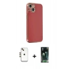 MARSİLYAN™- iPhone 14 Kılıf Yankı Serisi - Şeffaf 360 Full Body Arka Koruyucu + Shine Kamera Lens - GD