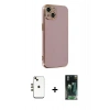 MARSİLYAN™- iPhone 14 Kılıf Yankı Serisi - Şeffaf 360 Full Body Arka Koruyucu + Shine Kamera Lens - GD