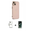 MARSİLYAN™- iPhone 14 Kılıf Yankı Serisi - Şeffaf 360 Full Body Arka Koruyucu + Shine Kamera Lens - GD