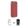 MARSİLYAN™- iPhone 14 Kılıf Yankı Serisi - Şeffaf 360 Full Body Arka Koruyucu + Shine Kamera Lens - GS