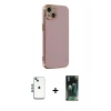MARSİLYAN™- iPhone 14 Kılıf Yankı Serisi - Şeffaf 360 Full Body Arka Koruyucu + Shine Kamera Lens - MI