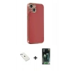 MARSİLYAN™- iPhone 14 Kılıf Yankı Serisi - Şeffaf 360 Full Body Arka Koruyucu + Diamond Kamera Lens - SABE