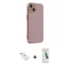 MARSİLYAN™- iPhone 14 Kılıf Yankı Serisi - Şeffaf Pasifik Cam Ekran Koruyucu + Diamond Kamera Lens - YL