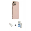 MARSİLYAN™- iPhone 14 Kılıf Yankı Serisi - Şeffaf Royal Nano Ekran Koruyucu + Diamond Kamera Lens - KI