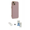 MARSİLYAN™- iPhone 14 Kılıf Yankı Serisi - Şeffaf Royal Nano Ekran Koruyucu + Diamond Kamera Lens - KI