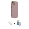 MARSİLYAN™- iPhone 14 Kılıf Yankı Serisi - Şeffaf Royal Nano Ekran Koruyucu + Diamond Kamera Lens - SABE