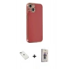 MARSİLYAN™- iPhone 14 Kılıf Yankı Serisi - Siyah Bilvis 3D Cam Ekran Koruyucu + Diamond Kamera Lens - YL