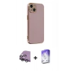 MARSİLYAN™- iPhone 14 Kılıf Yankı Serisi - Siyah Bilvis 5in1 3D Magic Cam Ekran Koruyucu + Raze Metal Kamera Lens - GS