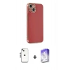 MARSİLYAN™- iPhone 14 Kılıf Yankı Serisi - Siyah Bilvis 5in1 3D Magic Cam Ekran Koruyucu + Shine Kamera Lens - GS