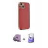 MARSİLYAN™- iPhone 14 Kılıf Yankı Serisi - Siyah Bilvis 5in1 5D Magic Hayalet Cam Ekran Koruyucu + Raze Metal Kamera Lens - GS