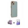 MARSİLYAN™- iPhone 14 Kılıf Yankı Serisi - Siyah Bilvis 5in1 5D Magic Hayalet Cam Ekran Koruyucu + Raze Metal Kamera Lens - MR