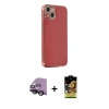 MARSİLYAN™- iPhone 14 Kılıf Yankı Serisi - Siyah Buffer Cam Ekran Koruyucu + Raze Metal Kamera Lens - SH