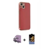 MARSİLYAN™- iPhone 14 Kılıf Yankı Serisi - Siyah Buffer Hayalet Cam Ekran Koruyucu + Raze Metal Kamera Lens - GS