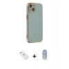 MARSİLYAN™- iPhone 14 Kılıf Yankı Serisi - Siyah Joko Magic 5D Cam + Diamond Kamera Lens - SABE