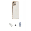 MARSİLYAN™- iPhone 14 Kılıf Yankı Serisi - Siyah Joko Magic 5D Cam + Diamond Kamera Lens - YL