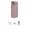 MARSİLYAN™- iPhone 14 Kılıf Yankı Serisi - Siyah Joko Magic 5D Cam + Diamond Kamera Lens - YL
