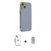 MARSİLYAN™- iPhone 14 Kılıf Yankı Serisi - Siyah Joko Magic 5D Cam + Shine Kamera Lens - GI