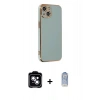 MARSİLYAN™- iPhone 14 Kılıf Yankı Serisi - Siyah Joko Magic 5D Cam + PVD Metal Kamera Lens - MI