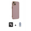 MARSİLYAN™- iPhone 14 Kılıf Yankı Serisi - Siyah Joko Magic 5D Cam + PVD Metal Kamera Lens - PE
