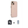 MARSİLYAN™- iPhone 14 Kılıf Yankı Serisi - Siyah Joko Magic 5D Cam + PVD Metal Kamera Lens - SH