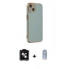 MARSİLYAN™- iPhone 14 Kılıf Yankı Serisi - Siyah Joko Magic 5D Cam + PVD Metal Kamera Lens - TU