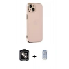 MARSİLYAN™- iPhone 14 Kılıf Yankı Serisi - Siyah Joko Magic 5D Cam + PVD Metal Kamera Lens - TU