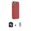 MARSİLYAN™- iPhone 14 Kılıf Yankı Serisi - Siyah Joko Magic 5D Cam + PVD Metal Kamera Lens - YL