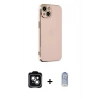 MARSİLYAN™- iPhone 14 Kılıf Yankı Serisi - Siyah Joko Magic 5D Cam + PVD Metal Kamera Lens - YL