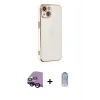 MARSİLYAN™- iPhone 14 Kılıf Yankı Serisi - Siyah Joko Magic 5D Cam + Raze Metal Kamera Lens - SH
