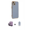 MARSİLYAN™- iPhone 14 Kılıf Yankı Serisi - Siyah Joko Magic 5D Cam + Raze Metal Kamera Lens - SH