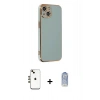 MARSİLYAN™- iPhone 14 Kılıf Yankı Serisi - Siyah Joko Magic 5D Cam + Shine Kamera Lens - GD