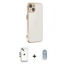 MARSİLYAN™- iPhone 14 Kılıf Yankı Serisi - Siyah Joko Magic 5D Cam + Shine Kamera Lens - GD
