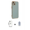 MARSİLYAN™- iPhone 14 Kılıf Yankı Serisi - Siyah Joko Magic 5D Cam + Shine Kamera Lens - GS